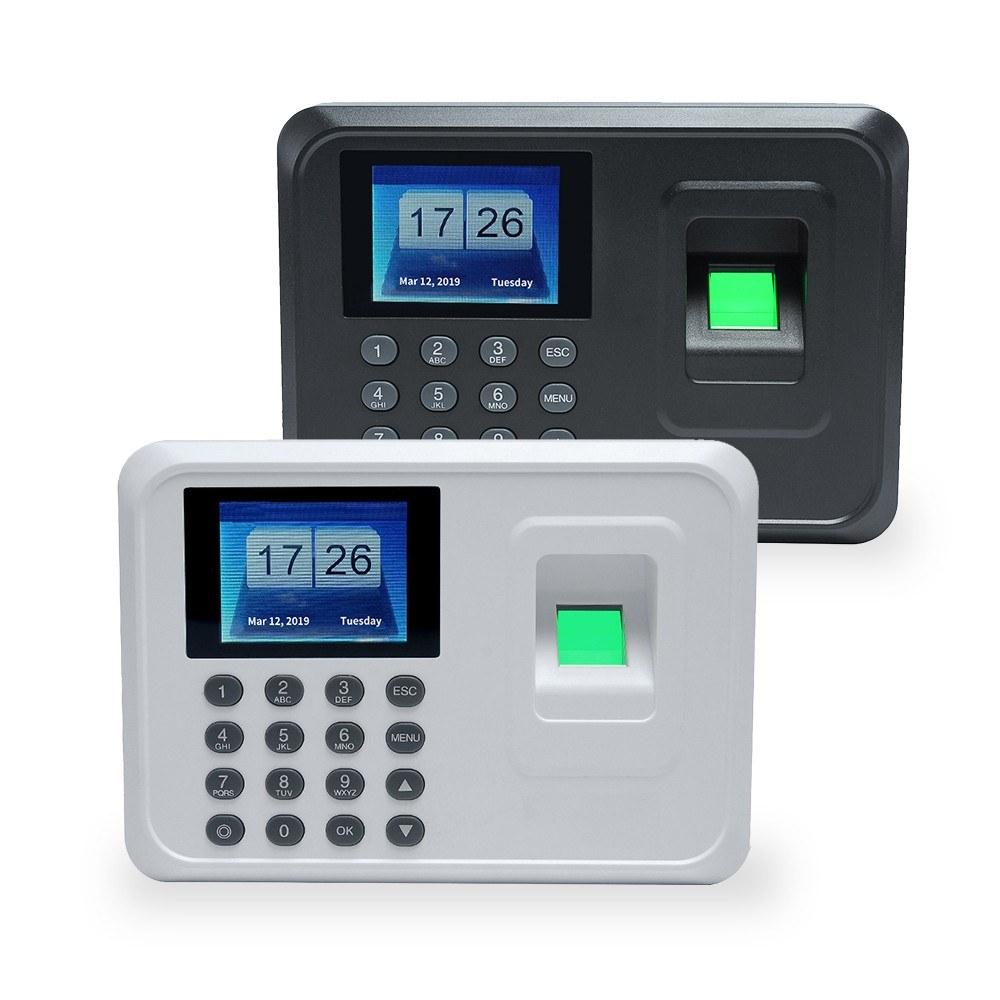 Others |   Intelligent Biometric Fingerprint Password Attendance Machine Employee Checking-in Recorder 2.4 inch TFT LCD Screen DC 5V Time Attendance Clock Computer Peripherals Others