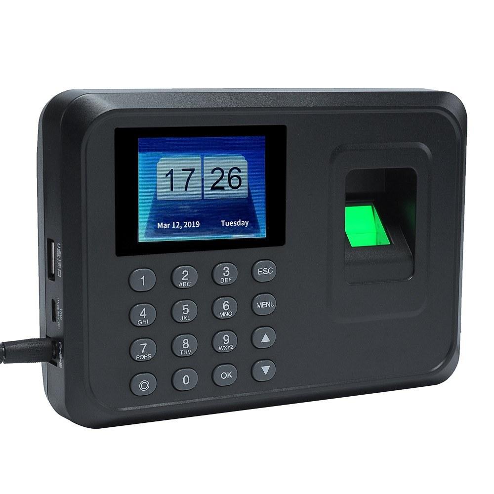 Others |   Intelligent Biometric Fingerprint Password Attendance Machine Employee Checking-in Recorder 2.4 inch TFT LCD Screen DC 5V Time Attendance Clock Computer Peripherals Others