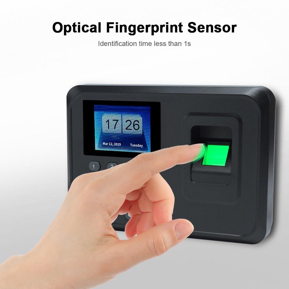 Others |   Intelligent Biometric Fingerprint Password Attendance Machine Employee Checking-in Recorder 2.4 inch TFT LCD Screen DC 5V Time Attendance Clock Computer Peripherals Others