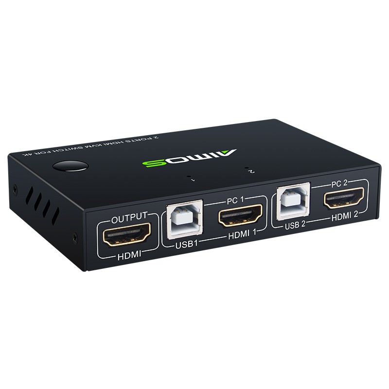 Others |   KCEVE KC-KVM201 USB3.0/ For HD 2 in 1 out KVM Switcher Support up to 3840*2160@30Hz Resolution One-button Switching Wide Compatibility Computer Peripherals Others