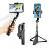 Others |   L08 Gimbal Stabilizer Selfie Stick Tripod BT4.0 Wireless Aluminum Alloy Foldable Selfie Stick Tripod for Smartphone Black Computer Peripherals Others