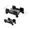 Others |   Mobile Desktop Computer Floor Stand Rolling Wheels Adjustable Width PC Tower Holder (Black) Computer Peripherals Others