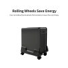 Others |   Mobile Desktop Computer Floor Stand Rolling Wheels Adjustable Width PC Tower Holder (Black) Computer Peripherals Others