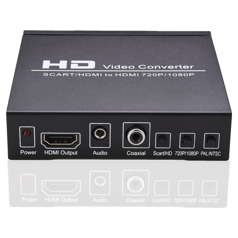 Others |   SCART/HD to HD Video Converter Support 720P/1080P Switch PAL/NTSC Switch SCART HD Input HD 3.5mm Audio Coaxial Output EU Plug Computer Peripherals Others