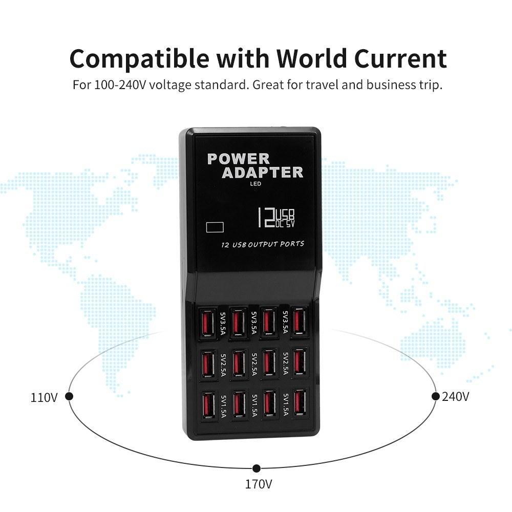 Others |   Smart Charging Station with 12 Ports USB Charging Dock USB Charger of Universal Compatibility Charging Station for Family and Office Use Computer Peripherals Others