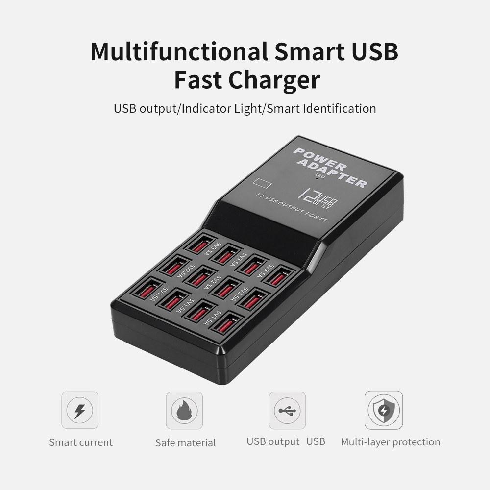 Others |   Smart Charging Station with 12 Ports USB Charging Dock USB Charger of Universal Compatibility Charging Station for Family and Office Use Computer Peripherals Others