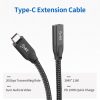 Others |   USB-C 3.1 Gen2 20Gbps Extension Cable PD100W Quick Charge 4K Video Compatible with Thunderbolt3 External Hard Disk, Black 0.3m Computer Peripherals Others