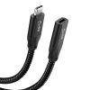 Others |   USB-C 3.1 Gen2 20Gbps Extension Cable PD100W Quick Charge 4K Video Compatible with Thunderbolt3 External Hard Disk, Black 0.3m Computer Peripherals Others