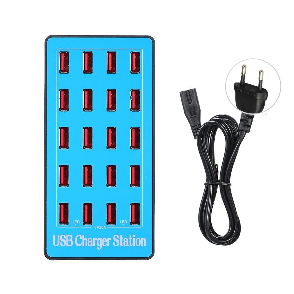 Others |   USB Smart Charger with 20 Ports Power Adapter of Universal Compatibility Charging Station for Family and Office Use Computer Peripherals Others