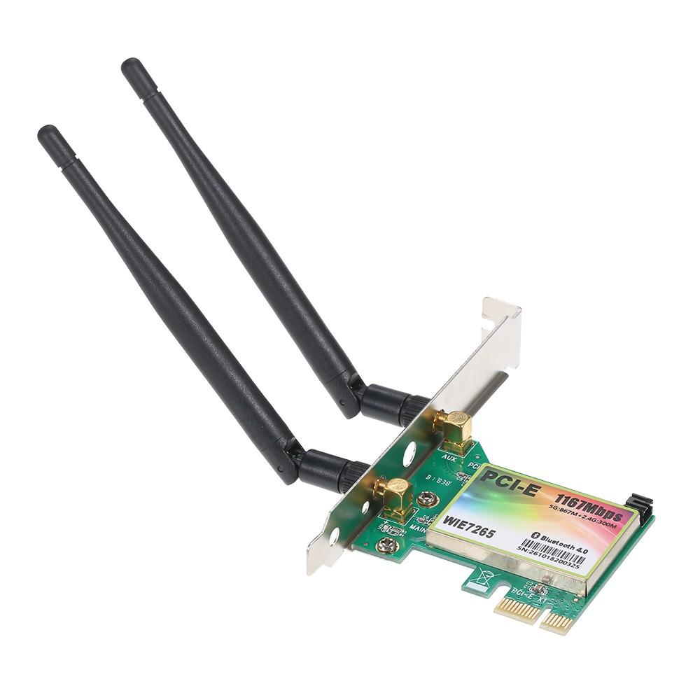 Others |   WiFi Card AC 1200Mbps BT4.0 Wireless PCIe Network Adapter Card 5.8GHz/2.4GHz Dual Band PCI Express Network Card Computer Peripherals Others