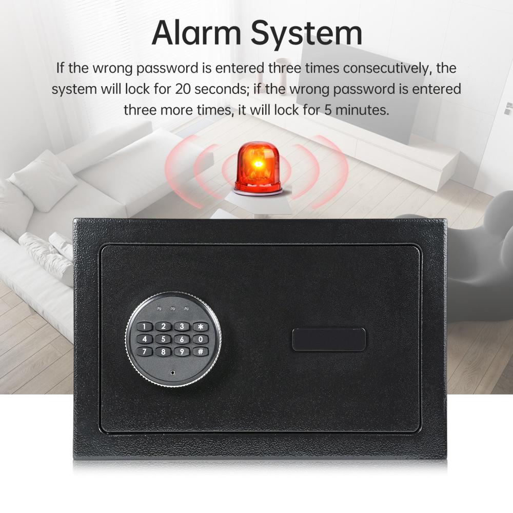 Packing & Shipping Supplies |   Home Safes Box Fireproof Waterproof Alarm System with Keypad and 2pcs Spare Key Stationery Supplies Packing & Shipping Supplies