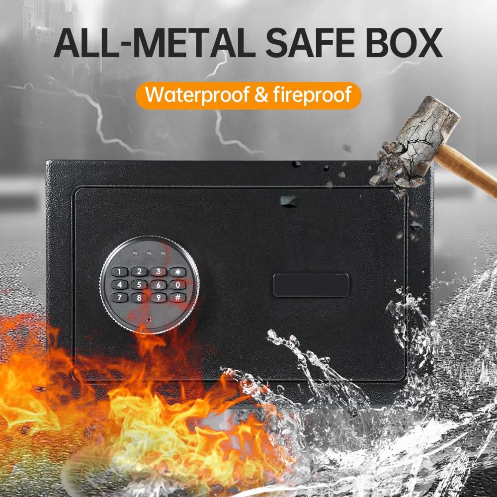 Packing & Shipping Supplies |   Home Safes Box Fireproof Waterproof Alarm System with Keypad and 2pcs Spare Key Stationery Supplies Packing & Shipping Supplies