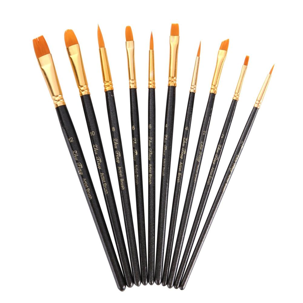 Painting Supplies |   10pcs Artists Paint Brushes Nylon Painting Supplies Painting Supplies