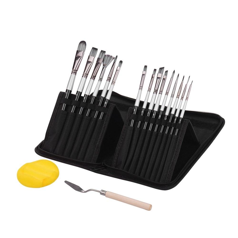 Painting Supplies |   15pcs/set Artist Paint Brushes Set with Scraper Sponge Ball Painting Supplies Painting Supplies