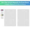 Painting Supplies |   2pcs Clear Acrylic Magnetic Dry Erase Board Weekly Planner and To Do List Board Painting Supplies Painting Supplies