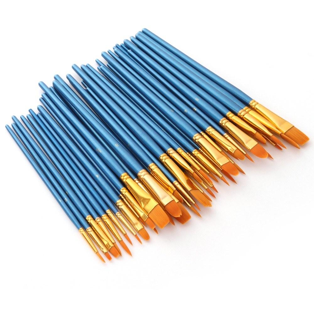 Painting Supplies |   50 PCS Nylon Hair Paint Brushes Set Painting Supplies Painting Supplies