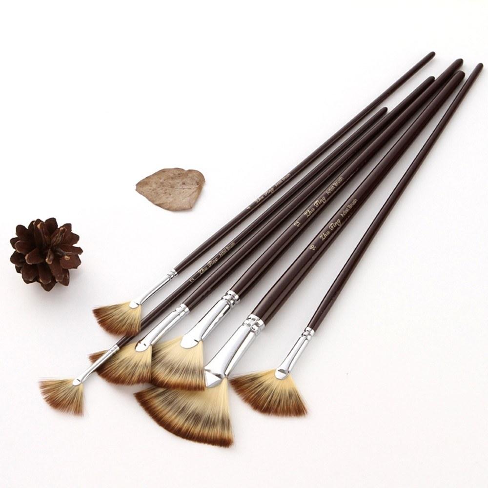 Painting Supplies |   6pcs Professional Fan Paint Brushes Painting Supplies Painting Supplies