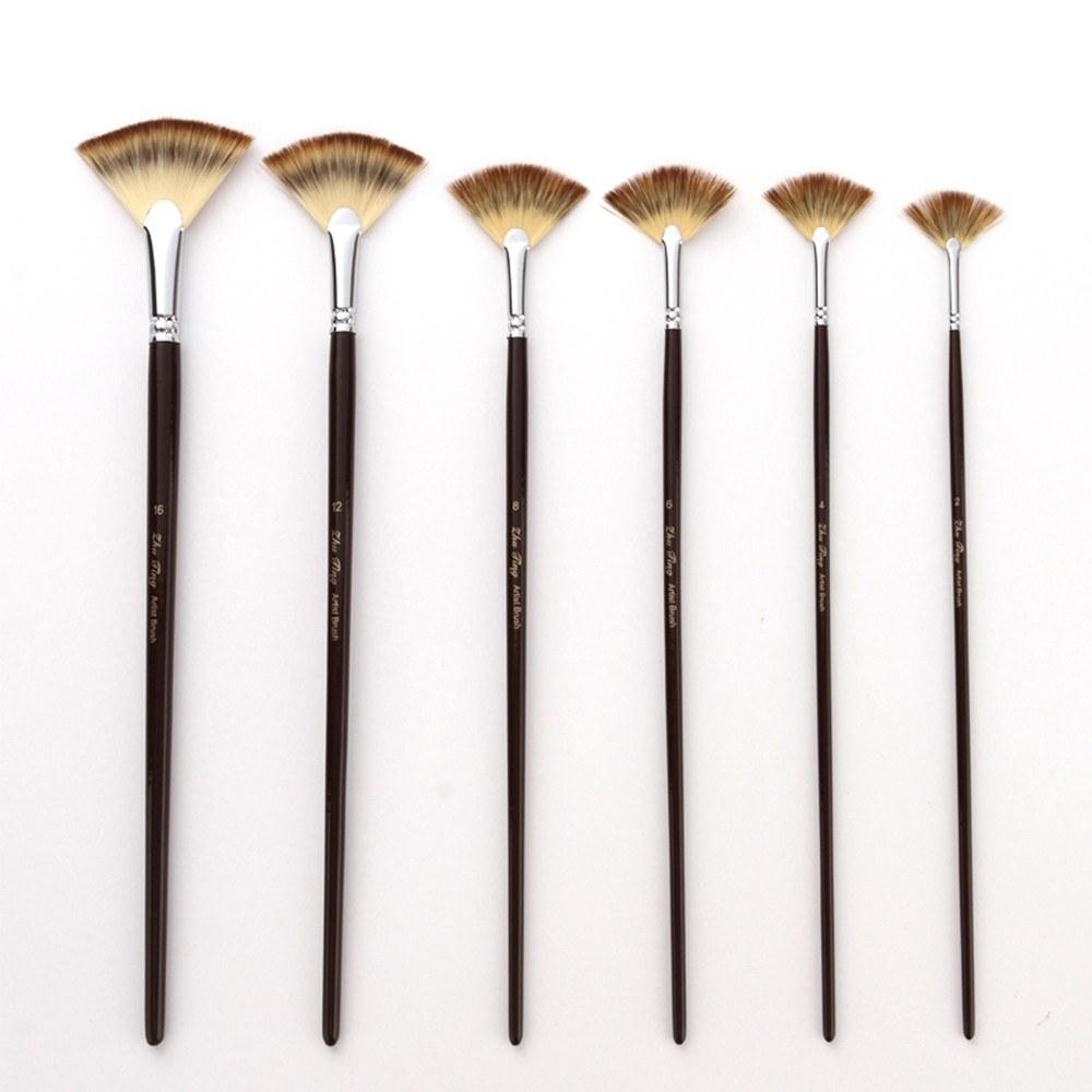 Painting Supplies |   6pcs Professional Fan Paint Brushes Painting Supplies Painting Supplies