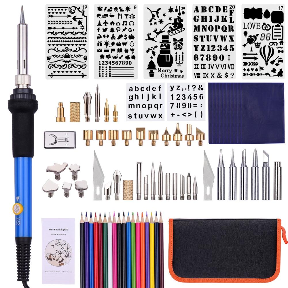 Painting Supplies |   79PCS Wood Burning Tool Kit Professional Pyrography Pen Soldering Iron Set Adjustable Temperature from 200-450℃ for Beginners Adults Wood Burning Carving Embossing Soldering Painting Supplies Painting Supplies