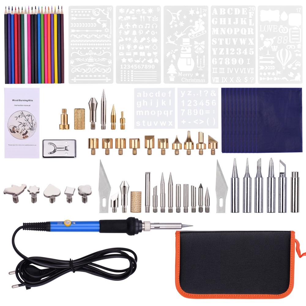 Painting Supplies |   79PCS Wood Burning Tool Kit Professional Pyrography Pen Soldering Iron Set Adjustable Temperature from 200-450℃ for Beginners Adults Wood Burning Carving Embossing Soldering Painting Supplies Painting Supplies