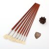 Painting Supplies |   7pcs Oil Paint Brushes Set Professional Fan Brush for Painting with Hog Bristle Natural Hair and Long Wood Handle Artist Fan Brushes for Acrylic / Watercolor Painting Painting Supplies Painting Supplies