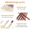 Painting Supplies |   7pcs Oil Paint Brushes Set Professional Fan Brush for Painting with Hog Bristle Natural Hair and Long Wood Handle Artist Fan Brushes for Acrylic / Watercolor Painting Painting Supplies Painting Supplies