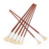 Painting Supplies |   7pcs Oil Paint Brushes Set Professional Fan Brush for Painting with Hog Bristle Natural Hair and Long Wood Handle Artist Fan Brushes for Acrylic / Watercolor Painting Painting Supplies Painting Supplies