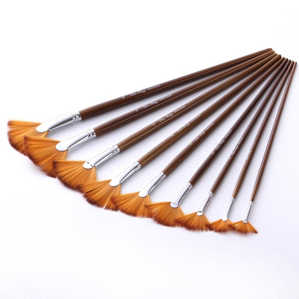 Painting Supplies |   9 PCS Fan Paint Brush Set Painting Supplies Painting Supplies