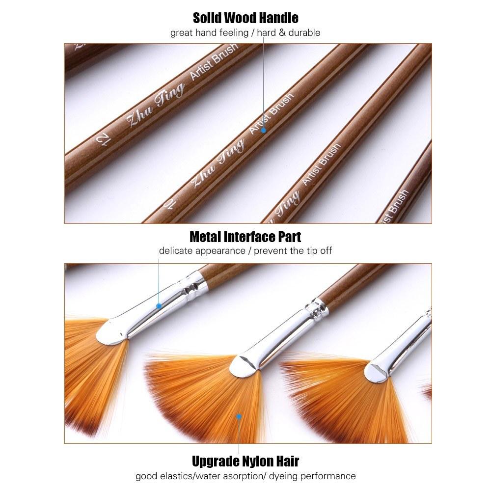 Painting Supplies |   9 PCS Fan Paint Brush Set Painting Supplies Painting Supplies