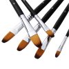 Painting Supplies |   9pcs Professional Artist Paint Brushes Set Black Long Wooden Handle Nylon Hair Paintbrush for Acrylic Oil Watercolor Gouache Drawing Art Supplies, Flat Tip Painting Supplies Painting Supplies