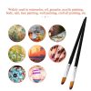 Painting Supplies |   9pcs Professional Artist Paint Brushes Set Black Long Wooden Handle Nylon Hair Paintbrush for Acrylic Oil Watercolor Gouache Drawing Art Supplies, Flat Tip Painting Supplies Painting Supplies