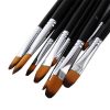 Painting Supplies |   9pcs Professional Artist Paint Brushes Set Black Long Wooden Handle Nylon Hair Paintbrush for Acrylic Oil Watercolor Gouache Drawing Art Supplies, Flat Tip Painting Supplies Painting Supplies