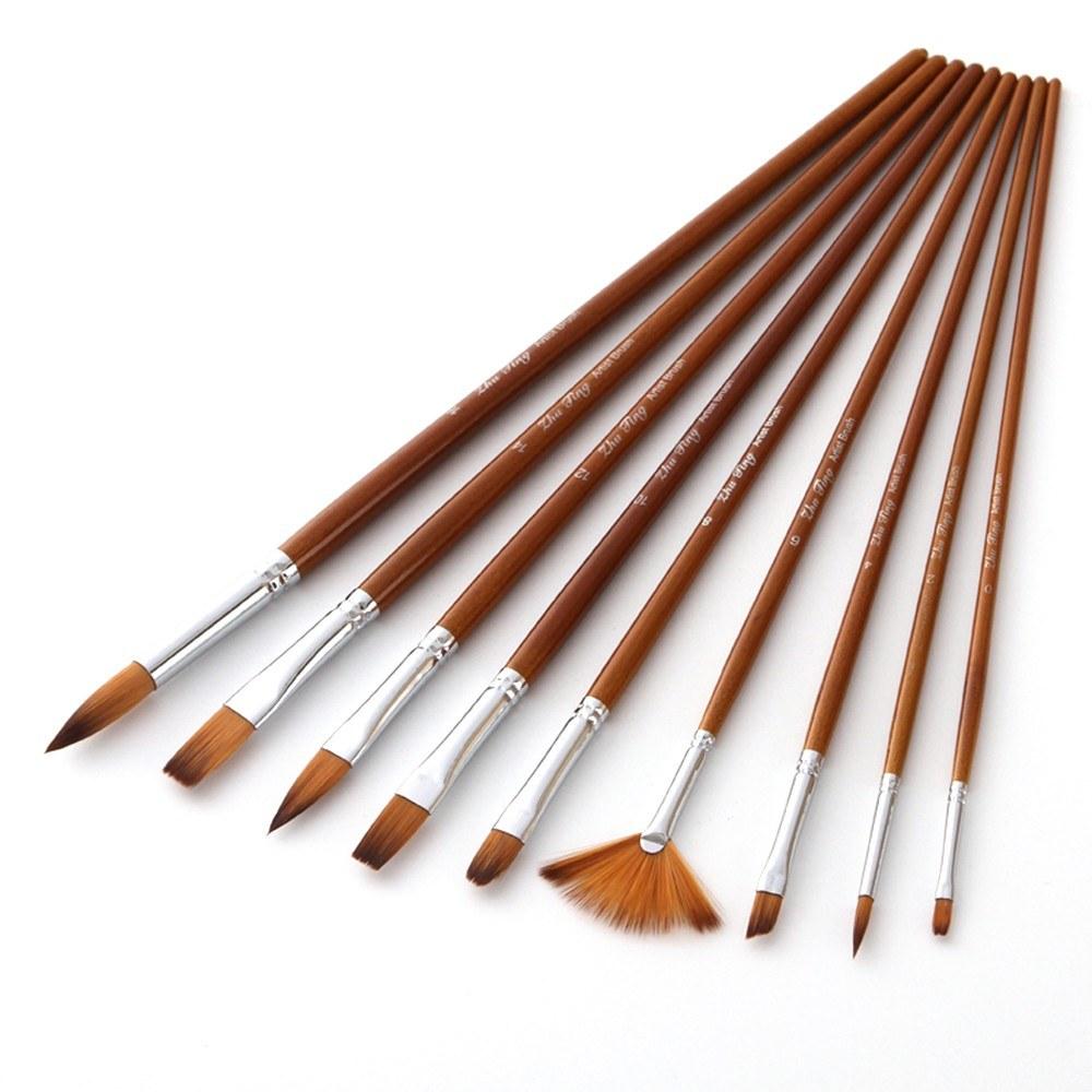 Painting Supplies |   9pcs Professional Paint Brushes Set Painting Supplies Painting Supplies