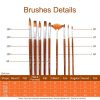 Painting Supplies |   9pcs Professional Paint Brushes Set Painting Supplies Painting Supplies