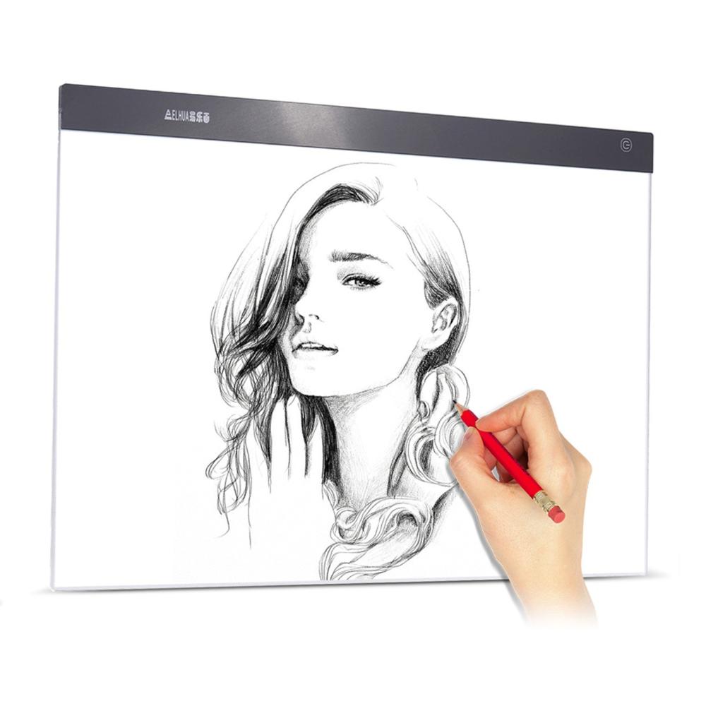 Painting Supplies |   A2 Large Ultra-thin LED Light Pad Box Painting Tracing Panel Copyboard Stepless Adjustable Brightness USB Powered for Cartoon Tattoo Tracing Pencil Drawing X-Ray Viewing Painting Supplies Painting Supplies