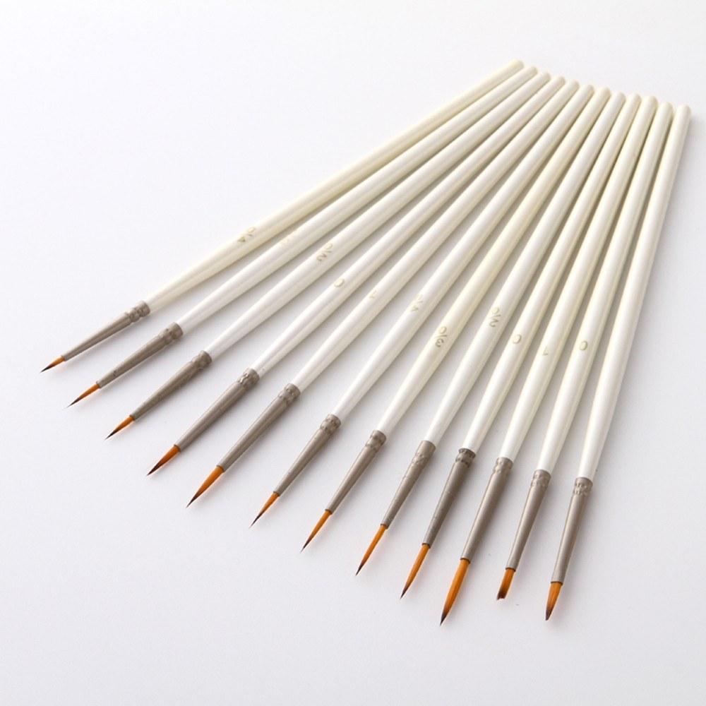 Painting Supplies |   Detail Paint Brush Set Miniature Nylon Hair Paintbrushes for Fine Detailing Acrylic/ Watercolor/ Gouache/ Pigment/ Oil Art Painting, 12Pcs/ Set Painting Supplies Painting Supplies