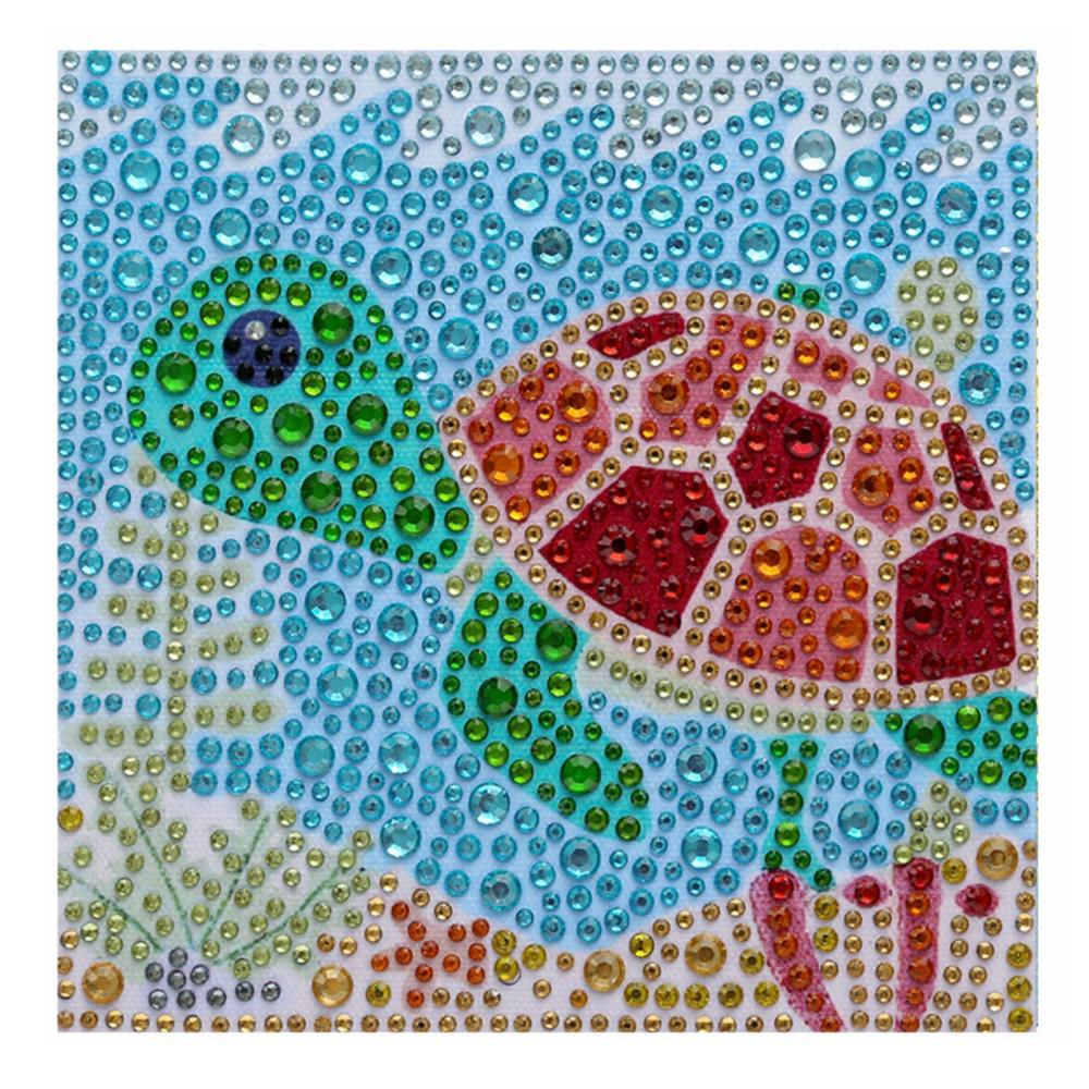 Painting Supplies |   DIY 5D Diamond Painting Cute Tortoise Pattern 150x150mm Full Drill Diamond Embroidery Desktop Decor Children Gift Painting Supplies Painting Supplies