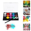 Painting Supplies |   Face Paint Kit Professional Water Based Body Paint 15 Colors Washable Non-Toxic Paints 2 Paintbrushes for Kid Sensitive Skin Halloween Costume Makeup Party Supplies Painting Supplies Painting Supplies