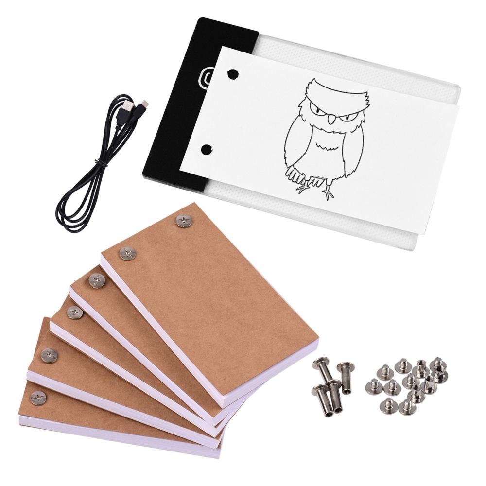 Painting Supplies |   Flip Book Kit with Light Pad LED Light Box Tablet 300 Sheets Drawing Paper Flipbook with Binding Screws for Drawing Tracing Animation Sketching Cartoon Creation Painting Supplies Painting Supplies