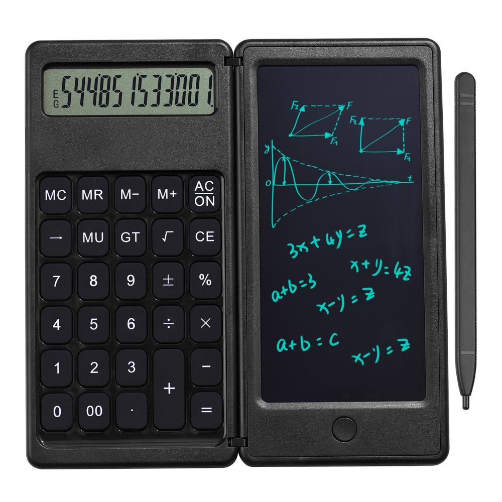 Painting Supplies |   Foldable Calculator & 6 Inch LCD Writing Tablet Digital Drawing Pad 12 Digits Display with Stylus Pen Erase Button for Children Adults Home Office School Use Painting Supplies Painting Supplies