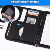 Painting Supplies |   Multifunctional Professional Business Portfolio Padfolio Folder Document Case Organizer A4 PU Leather Zippered Closure with Business Card Holder Memo Note Pad Painting Supplies Painting Supplies