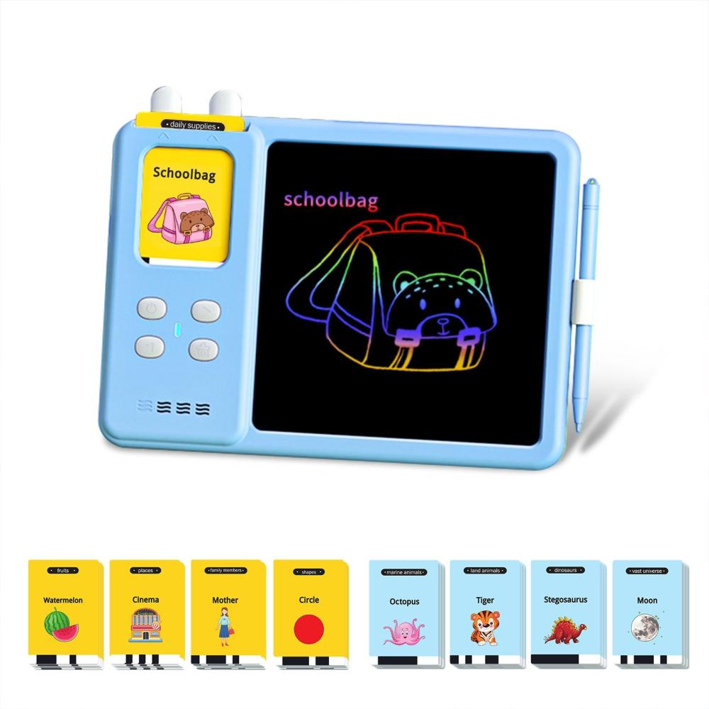 Painting Supplies |   Talking Flash Cards Writing Tablet 2 in 1 Educational Child LCD Drawing Board with 224 Sight Words Painting Supplies Painting Supplies