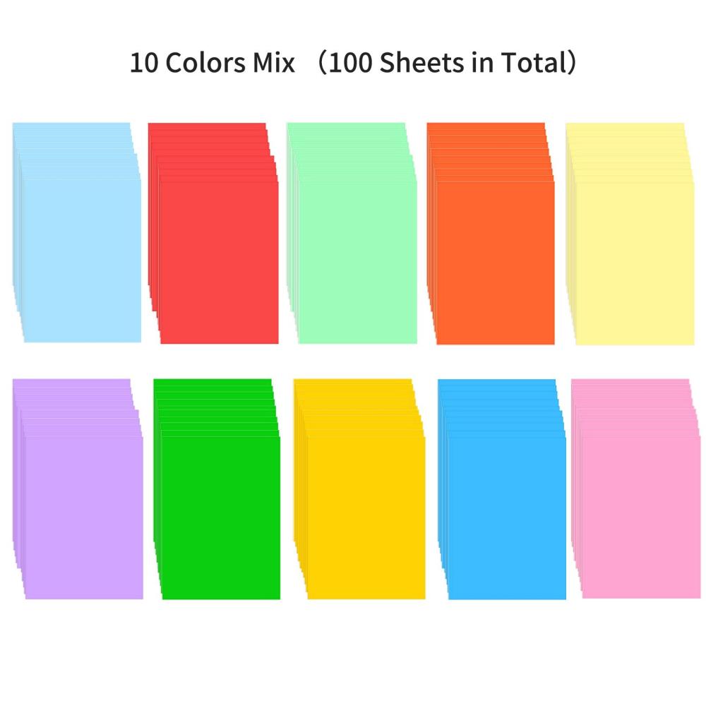 Printers & Copiers Accessories |   100 Sheets A4 Color Copy Paper 210x297mm/8.3×11.7in Printer Paper 70GSM for Copy Printing Writing Crafts & Art Printers & Copiers Accessories Printers & Copiers Accessories