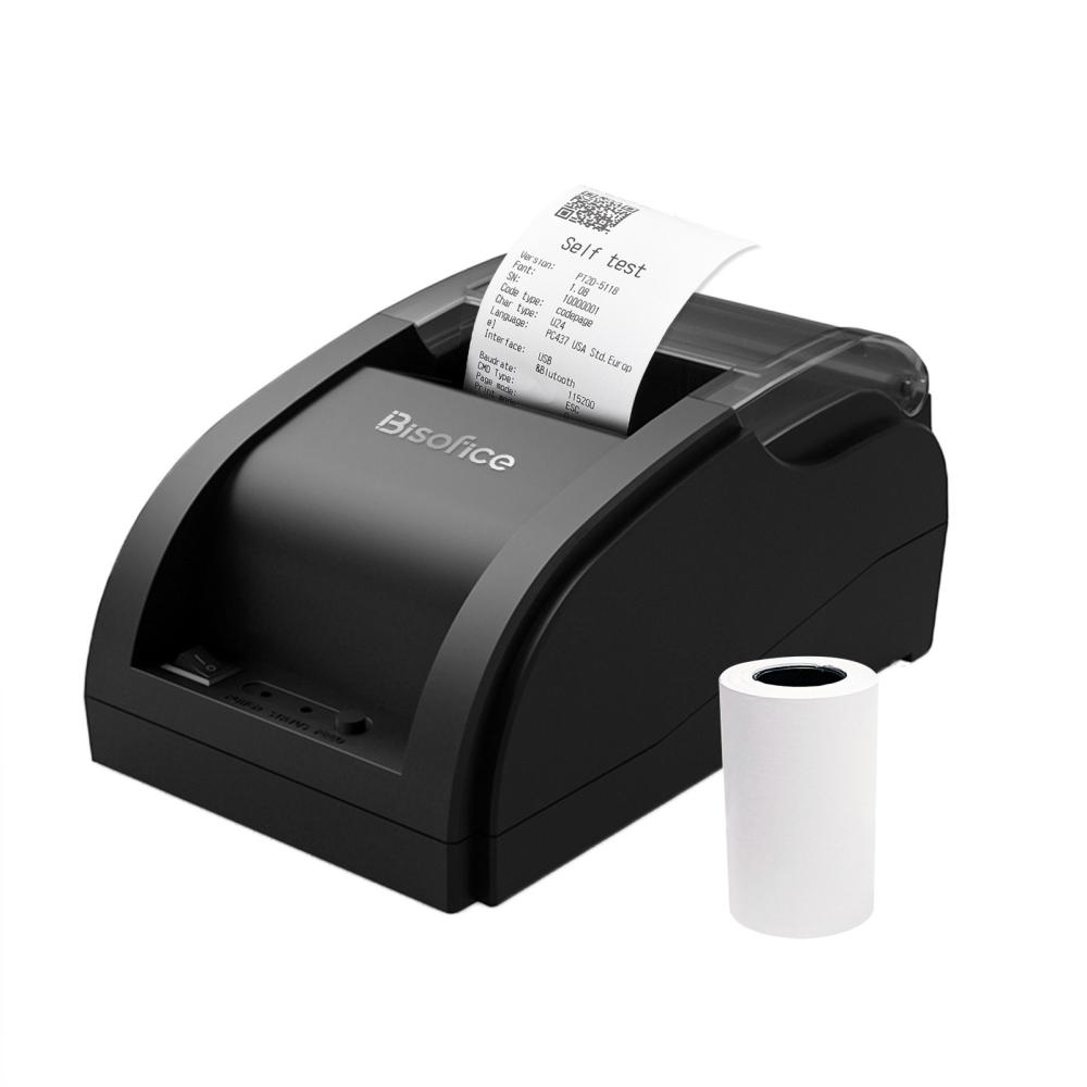 Printers & Copiers Accessories |   Bisofice Desktop 58mm Thermal Receipt Printe  Wired Barcode Printer USB Connection Printers & Copiers Accessories Printers & Copiers Accessories