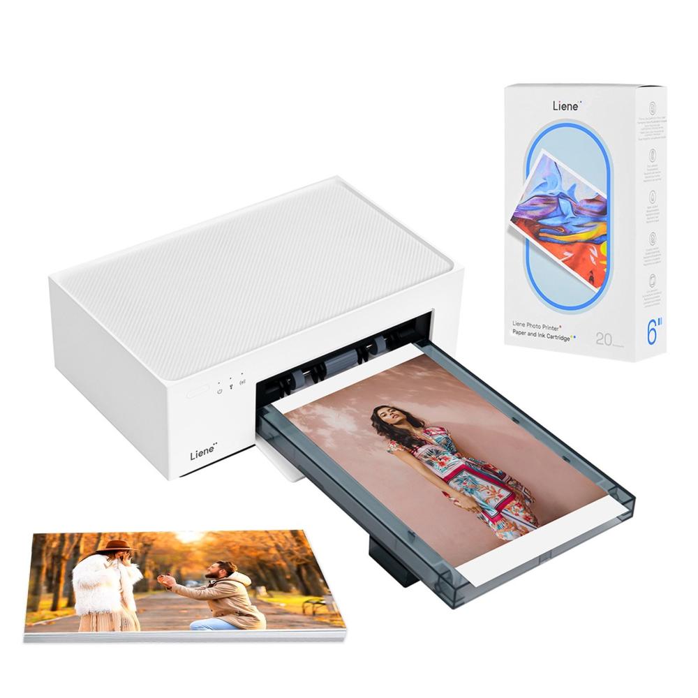 Printers & Copiers Accessories |   Liene Photo Printer Wireless power supply 4x6in Picture Printing WiFi Connect with Smartphone Computer with 20 Photo Papers and Cartridge Printers & Copiers Accessories Printers & Copiers Accessories