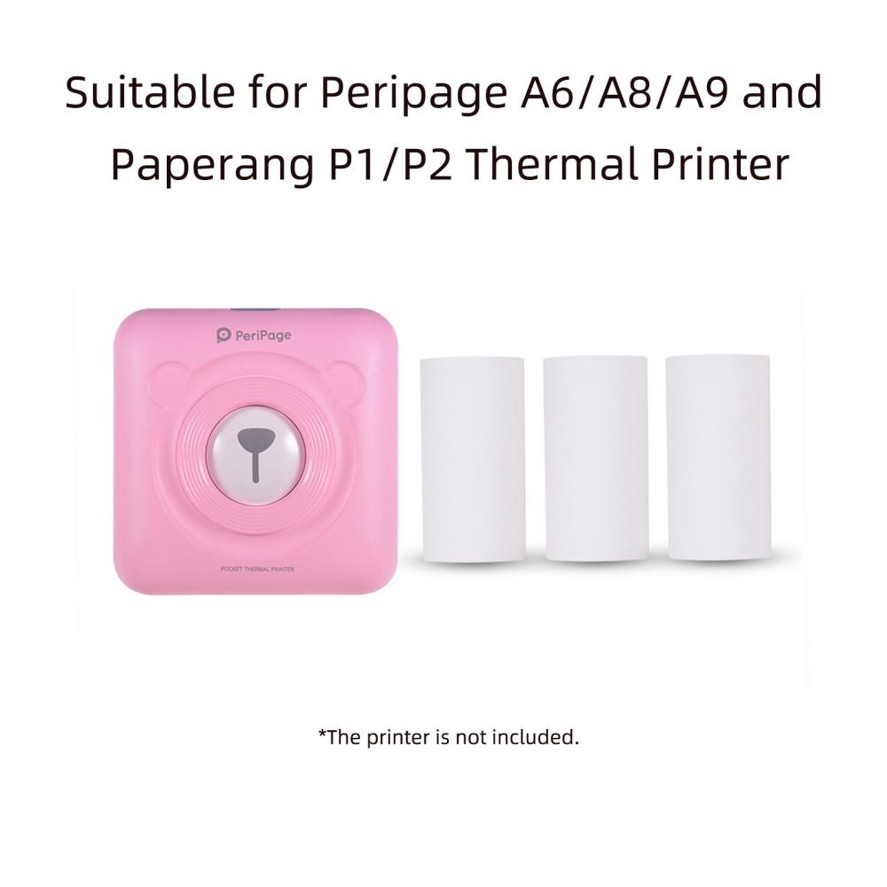 Printers & Copiers Accessories |   PeriPage Long-Lasting 2-Year Preservation Sticky Thermal Paper Roll 56*30mm / 2.2*1.2in BPA-Free Black Font Adhesive Sticker Labels for Peripage A6/A8/A9 Thermal Printer Pack of 3 Rolls Printers & Copiers Accessories Printers & Copiers Accessories