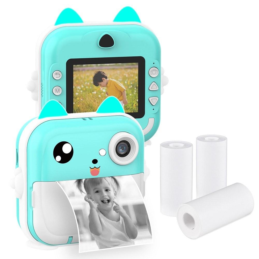 Printers & Copiers Accessories |   Portable Children Instant Thermal Print Kid Camera 2.4 Inch Screen Digital Camera Photo Selfie HD Video Thermal Inkless Printing with 3 Rolls White Print Paper Printers & Copiers Accessories Printers & Copiers Accessories