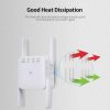 Repeaters |   1200Mbps 2.4G 5G Dual Frequency WiFi Repeater WiFi Extender Wireless Signal Booster White for Home Office Use EU Plug Networking Repeaters