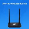 Routers |   4G LTE WiFi Router 300Mbps High-speed Wireless Router with SIM Card Slot 2 External Antennas Black(European Version) Networking Routers