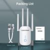 Routers |   COMFAST CF-WR758AC 1200Mbps 2.4GHz+5.8GHz Dual-band WiFi Repeater WiFi Signal Extender with 4 High-gain Antennas EU Plug Networking Routers